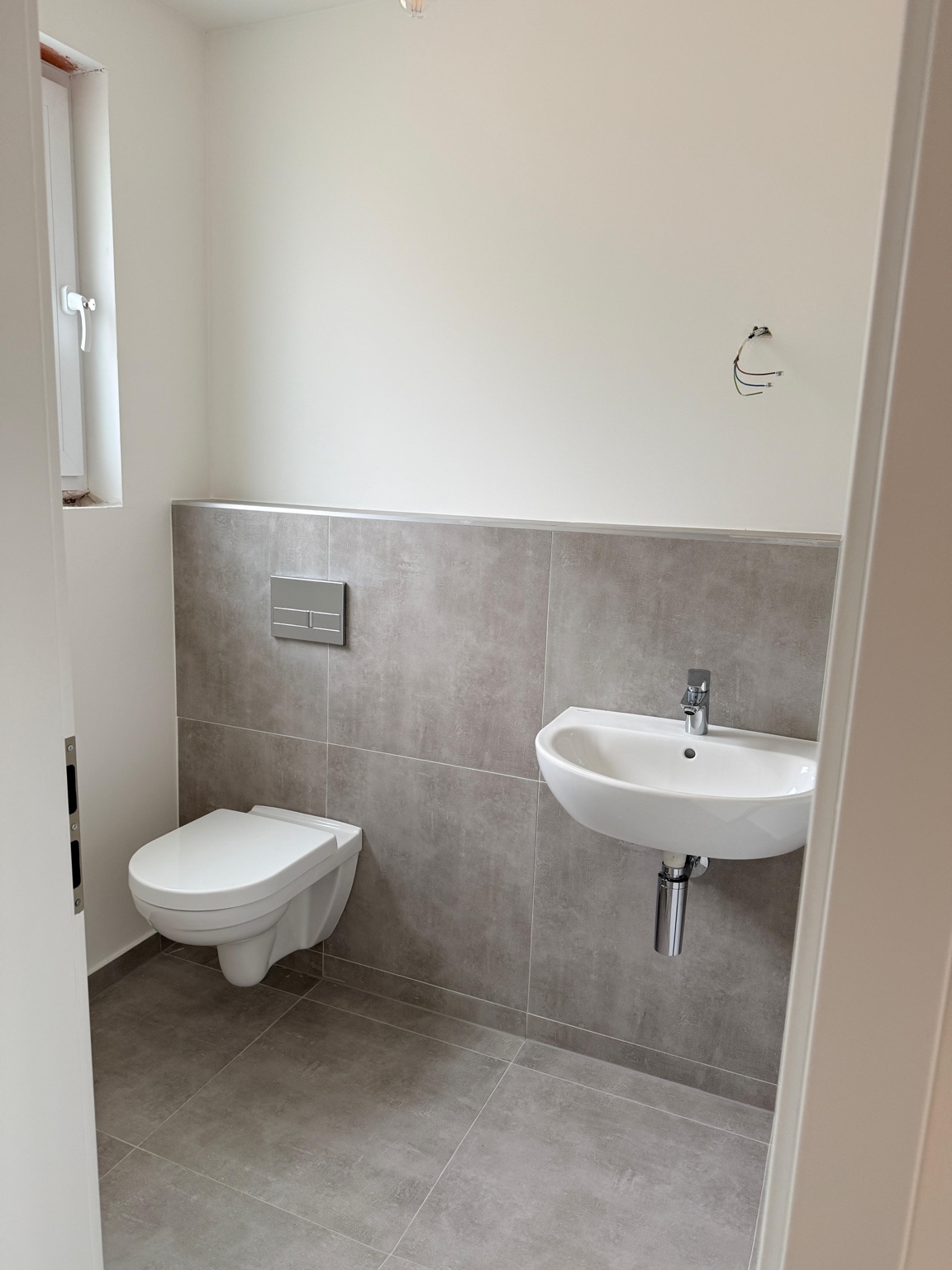 Aktueller Baufortschritt im Gäste-WC